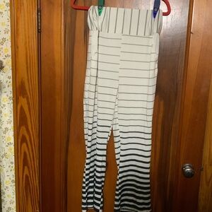Striped High-Waisted Pants